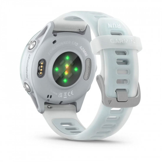 Смарт-годинник Garmin Forerunner 570 42mm Cloud Blue with Cloud Blue/Translucent Whitestone with Silver Buckle (010-02970-41)