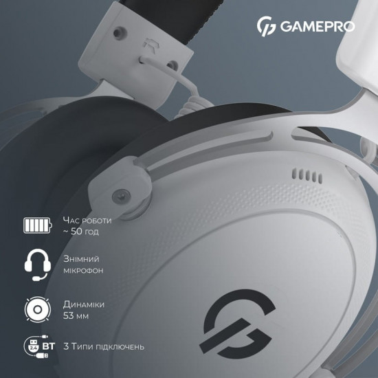 Гарнітура GamePro Asgard Skald White (HSW160W)