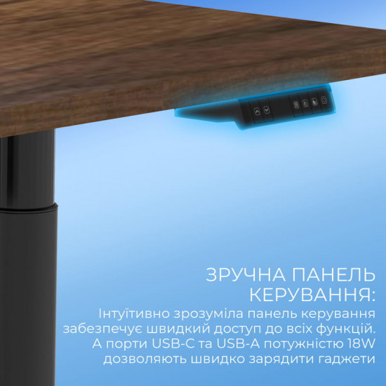Комп`ютерний стіл Sihoo D05 Walnut/Black (D05-104/D05-107)