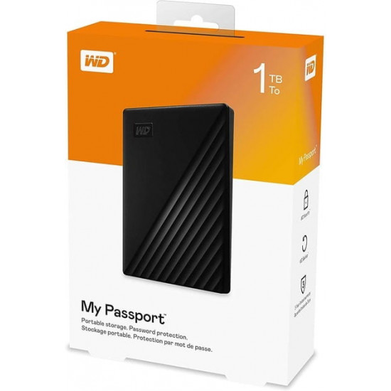 Зовнішній жорсткий диск 2.5" USB 1.0TB WD My Passport Black (WDBYVG0010BBK-WESN)