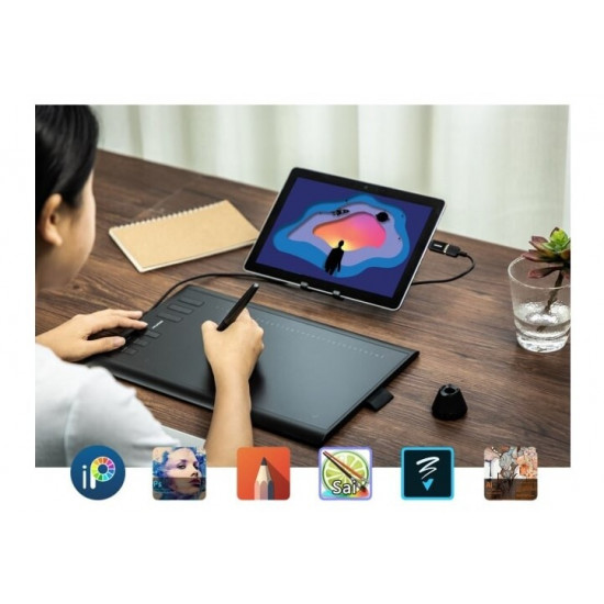 Графічний планшет Huion Inspiroy H1060P + рукавичка