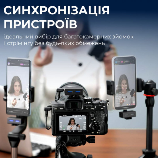 Мікрофон BOYA LINK 3-01 Type-C/TRS/Lightning Black
