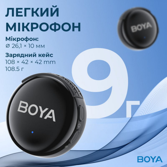 Мікрофон BOYA LINK 3-01 Type-C/TRS/Lightning Black
