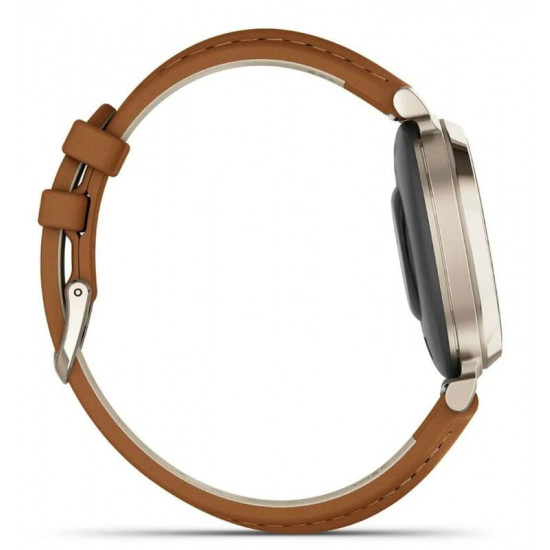 Смарт-годинник Garmin Lily 2 Cream Gold with Tan Leather Band (010-02839-60)