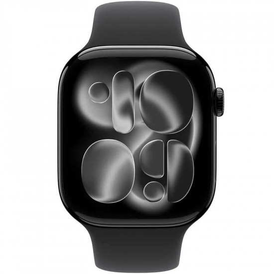 Смарт-годинник Apple Watch Series 11 GPS 46mm Jet Black Aluminium Case with Black Sport Band - M/L (MEUX4RK/A)