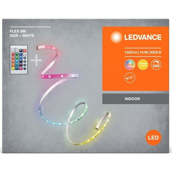 Світлодіодна стрічка Ledvance Flex Audio TV 1,8W, RGB Colorsen USB 2 м, White (4099854095283)