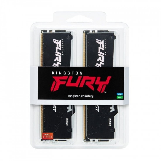 Модуль пам`яті DDR5 2x32GB/6000 Kingston Fury Beast RGB Black (KF560C36BBE2AK2-64)