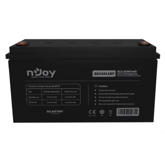 Акумуляторна батарея Njoy GE15012KF 12V 150AH (BTVGCLTODHLKFCN01B) GEL