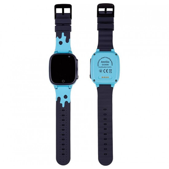 Дитячий смарт-годинник AmiGo GO008 Milky GPS WiFi Blue