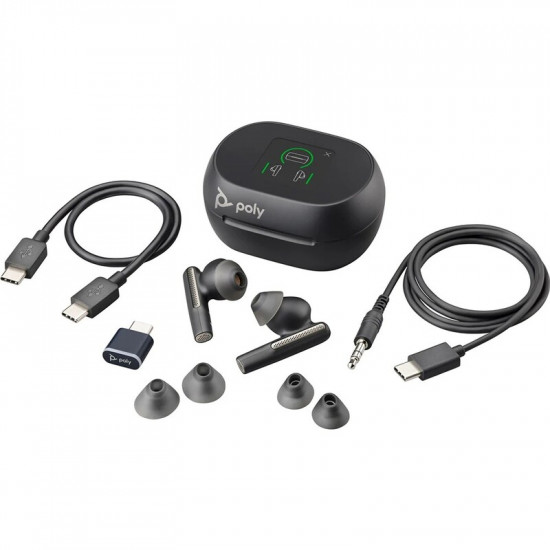 Bluetooth-гарнітура Poly Voyager Free 60+ Earbuds + BT700C + TSCHC Black (7Y8G4AA)