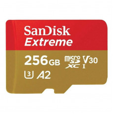 Карта пам`ятi MicroSDXC 256GB UHS-I/U3 Class 10 SanDisk Extreme A2 R190/W130MB/s (SDSQXAV-256G-GN6MN)