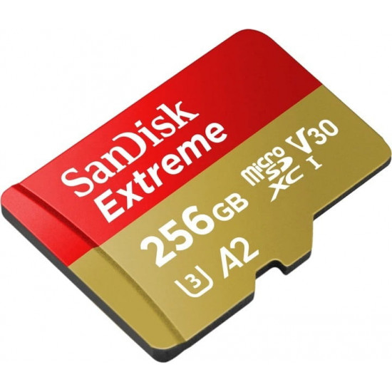 Карта пам`ятi MicroSDXC 256GB UHS-I/U3 Class 10 SanDisk Extreme A2 R190/W130MB/s (SDSQXAV-256G-GN6MN)