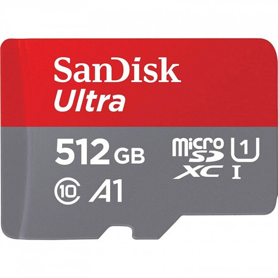 Карта пам`ятi MicroSDXC 512GB UHS-I Class 10 SanDisk Ultra A1 R150MB/s + SD-adapter (SDSQUAC-512G-GN6MA)