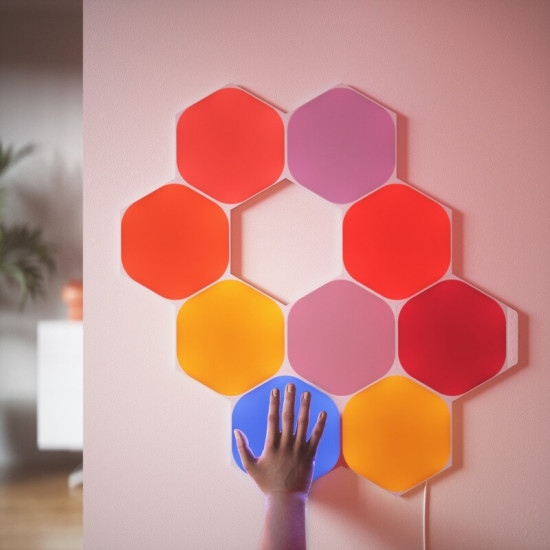 Розумна система освітлення Nanoleaf Shapes Hexagon Starter Kit Apple HomeKit, 15 шт. (NL42-6002HX-15PK)