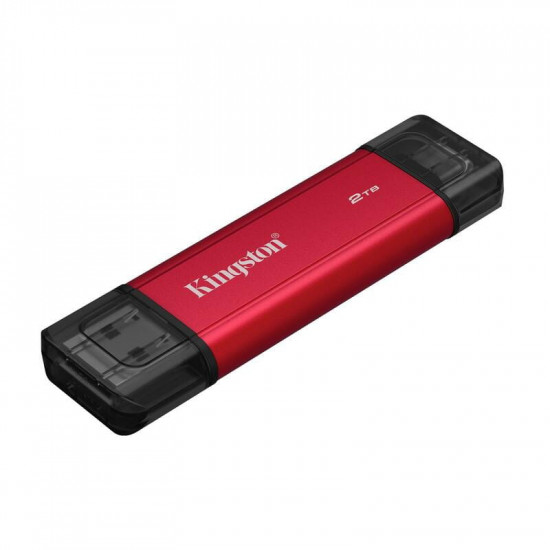 Накопичувач зовнішній SSD 2TB Kingston Dual Portable Red (SPSD/2TB)