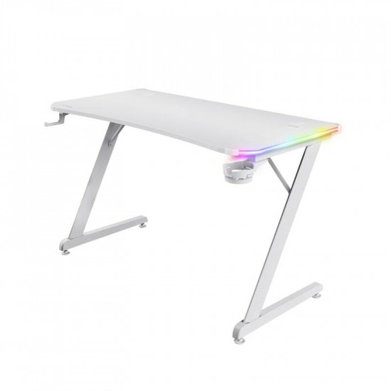 Геймерський стіл Trust GXT 709W Luminus RGB White (25328)