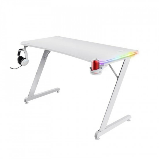 Геймерський стіл Trust GXT 709W Luminus RGB White (25328)