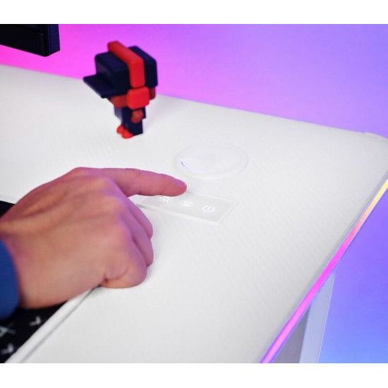 Геймерський стіл Trust GXT 709W Luminus RGB White (25328)