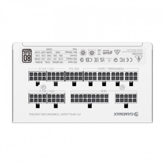 Блок живлення GameMax GX-1250 Pro 1250W White (ATX3.1PCIe5.1)