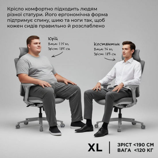 Крісло для геймерів Anda Seat X-Air Pro Size XL Mesh Gray (AD-WY-01-GGF-G01)