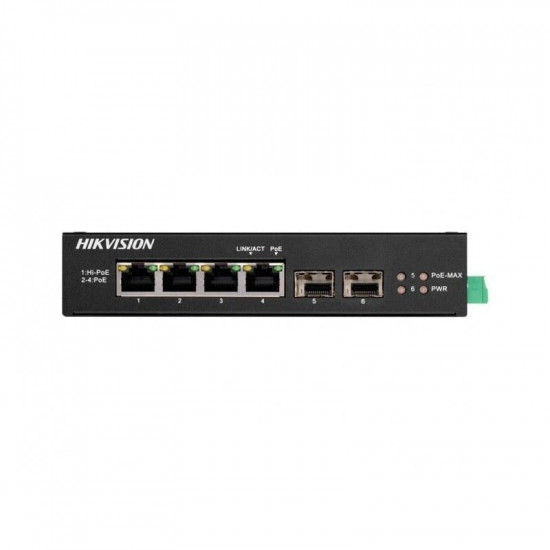 Комутатор Hikvision DS-3T0506HP-E/HS