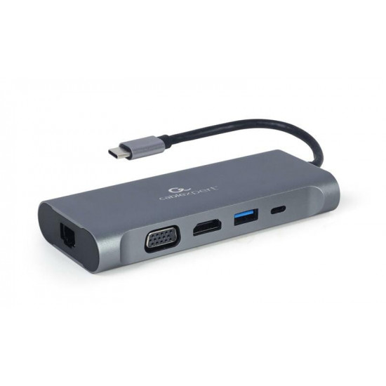 Док станція Cablexpert USB-C 7-в-1 (A-CM-COMBO7-01)