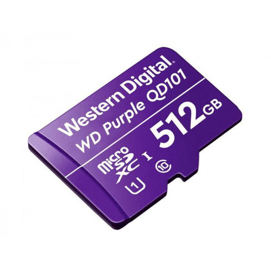 Карта пам`ятi MicroSDHC 512GB UHS-I Class 10 WD Purple QD101 (WDD512G1P0C)