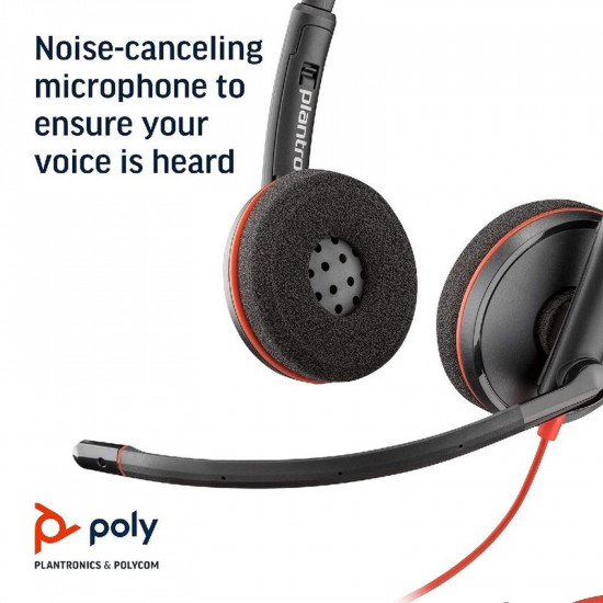Гарнітура Poly стерео On-ear Blackwire 3220 Black (8X228AA)