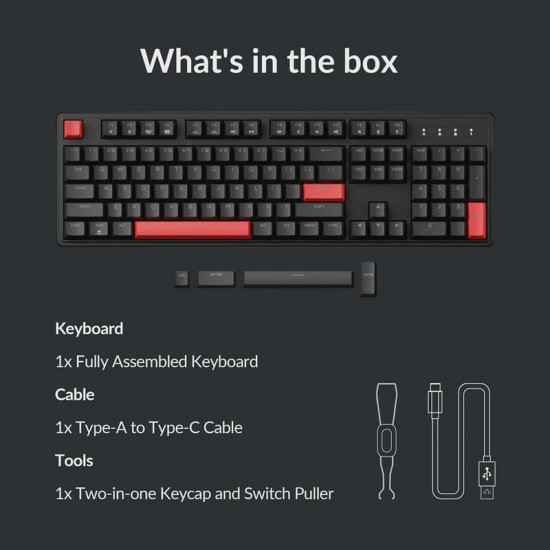 Клавіатура Lemokey X3 Keychron Mechanical Brown Switch UA Black (X3-H3-UA)