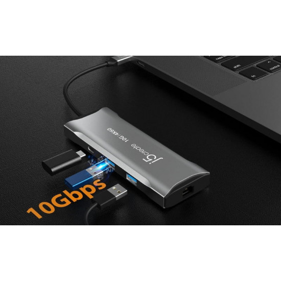 Док-станція J5create USB-C 7-в-1 (JCD393-N)