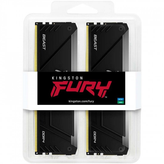 Модуль пам`яті DDR4 2x8GB/3600 Kingston Fury Beast RGB Black (KF436C17BB2AK2/16)