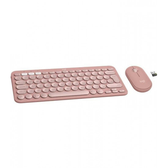 Комплект (клавіатура, миша) бездротовий Logitech Pebble 2 Combo Rose (920-012241)