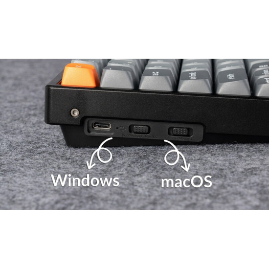 Клавіатура бездротова Keychron K2 Max, Keychron Super Banana, RGB UA Black (K2M-C4-UA)