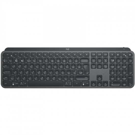 Клавіатура бездротова Logitech MX Keys Advanced for Business Wireless Illuminated UA Graphite (920-010251)