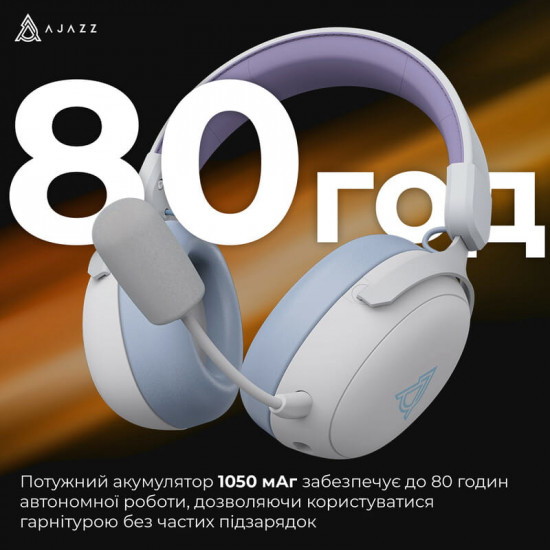 Bluetooth-гарнітура Ajazz AHM08 MAX 3-Mode White (AHM08-MAX-PWB)