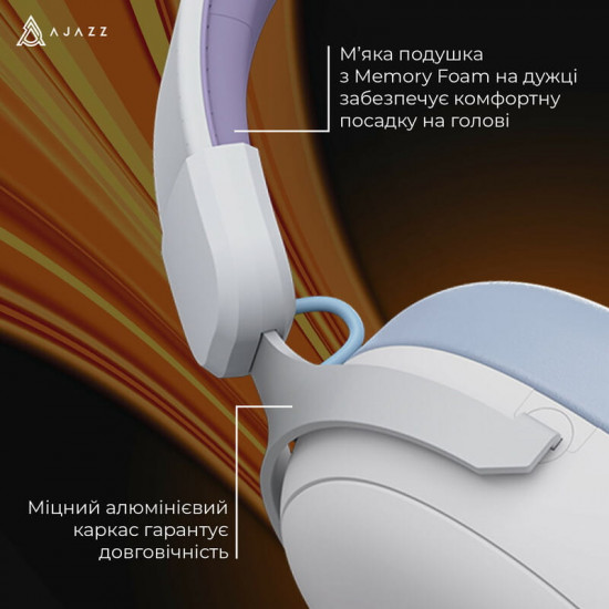 Bluetooth-гарнітура Ajazz AHM08 MAX 3-Mode White (AHM08-MAX-PWB)