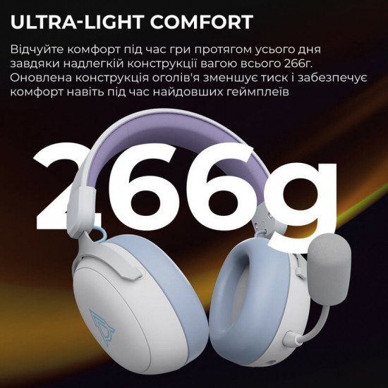 Bluetooth-гарнітура Ajazz AHM08 MAX 3-Mode White (AHM08-MAX-PWB)