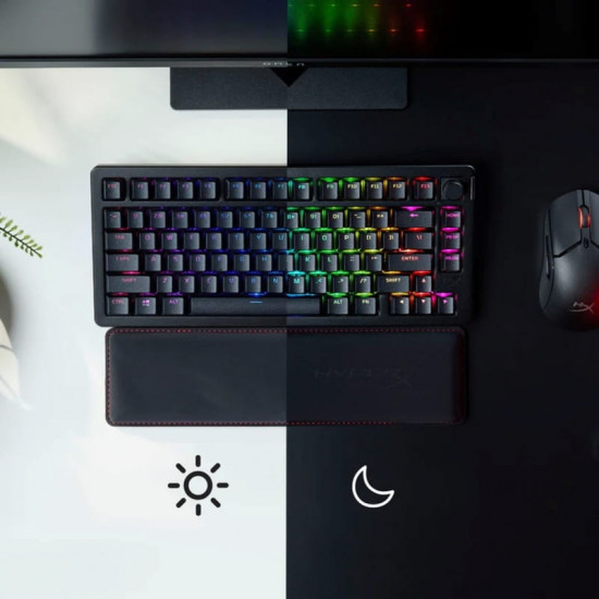 Клавіатура бездротова HyperX Alloy Rise 75 Red RGB UA Black (91Y91AA)