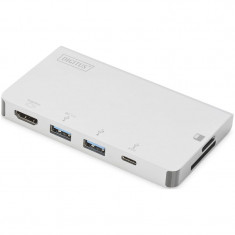 Док-станція Digitus USB-C PD 100W/USB3.0х2/USB-C/SD/MicroSD/HDMI (DA-70867)