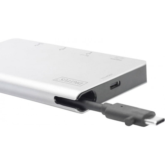 Док-станція Digitus USB-C PD 100W/USB3.0х2/USB-C/SD/MicroSD/HDMI (DA-70867)