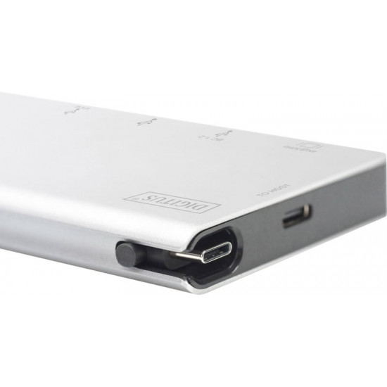 Док-станція Digitus USB-C PD 100W/USB3.0х2/USB-C/SD/MicroSD/HDMI (DA-70867)