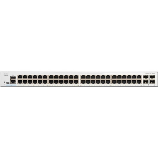 Комутатор Cisco Catalyst C1200-48P-4G (48хGE PoE, 4xGE SFP, 375 Вт, USB, керований)