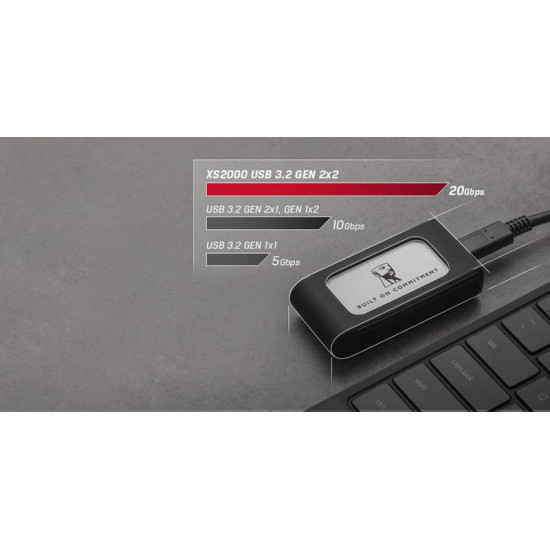 Накопичувач зовнішній SSD Portable 500GB Kingston XS2000 BoC Silver (SXS2000/500GA)