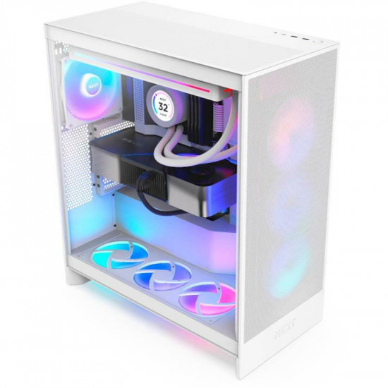 Корпус NZXT H7 Flow RGB White (CM-H72FW-R1) без БЖ