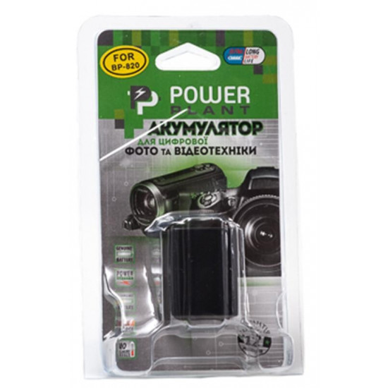 Акумулятор PowerPlant Canon BP-820 Chip 1960mAh (DV00DV1371)
