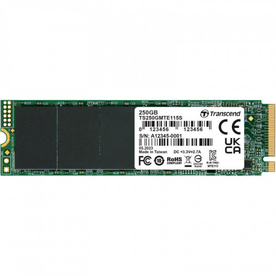 Накопичувач SSD 250GB Transcend MTE115S M.2 2280 PCIe 3.0 x4 3D NAND (TS250GMTE115S)