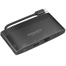 USB-хаб Promate MediaHub-C6 USB Type-C 6-в-1 Black