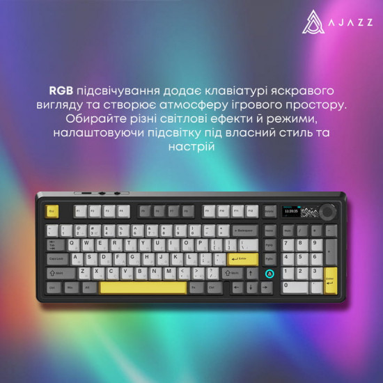 Клавіатура бездротова Ajazz AK980 V2 Gift Switch V2 Black (AK980-V2-G-BGY)