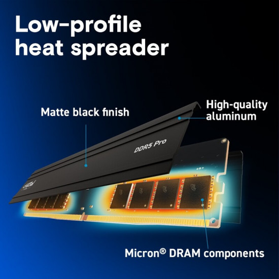 Модуль пам`ятi DDR5 32GB/6400 Crucial Pro Overclocking (CP32G64C40U5B)