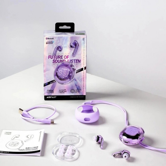 Bluetooth-гарнітура Acefast T8 Alfalfa Purple (6974316282266)